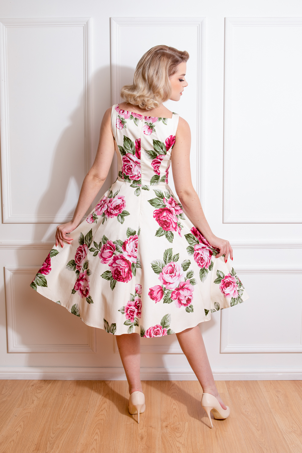 Frances Floral Swing Dress in Plus Size